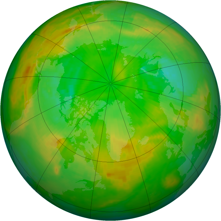 Arctic ozone map for 07 July 1982